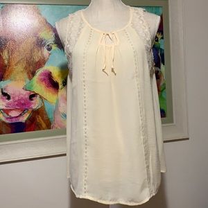 Panhandle sheer dress blouse